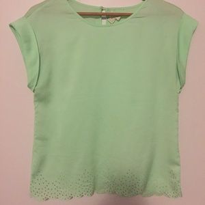 J. Crew Scalloped bottom with folded sleeves